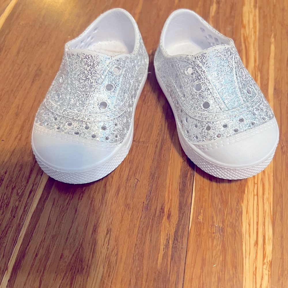Baby shoes Sparkly Silver Kids Slip-On Shoes